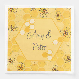 Serviette En Papier Abeille Bourdonnante Abeilles Mignonnes