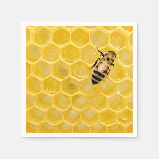 Serviette En Papier abeille et nid d'abeille (Devant)