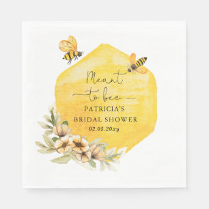 Serviette En Papier Abeille Fleurie Mariage Chérie