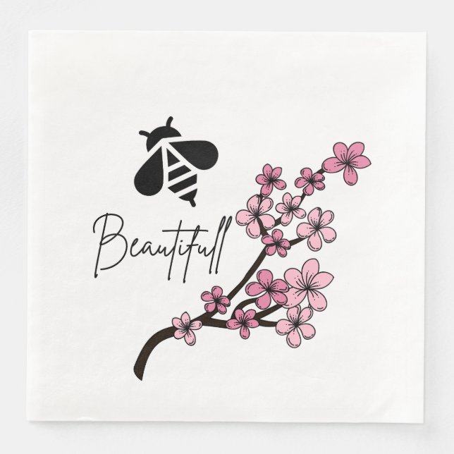 Serviette En Papier abeille magnifique (Devant)