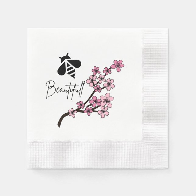 Serviette En Papier abeille magnifique (Devant)