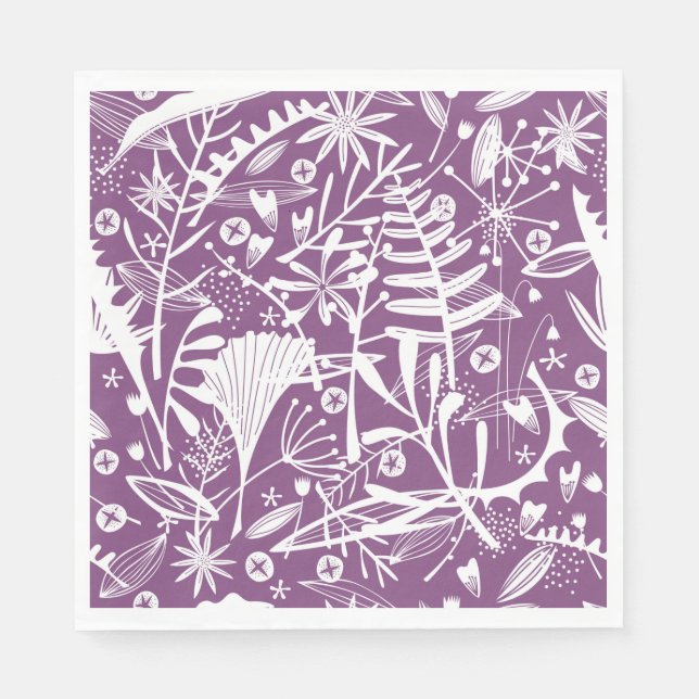 Serviette En Papier Abondance Botanique Berry Party Napkin (Devant)