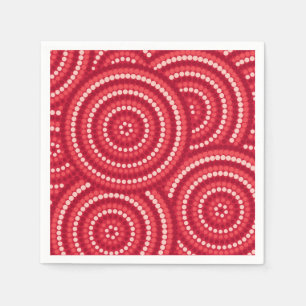 Serviette En Papier Aboriginal Dot Painting