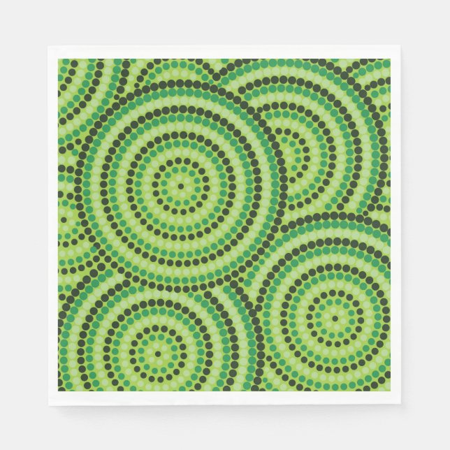 Serviette En Papier Aboriginal dot painting (Devant)