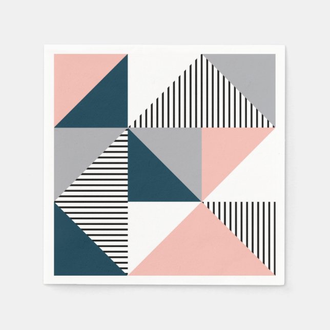 Serviette En Papier Abstract ful geometry (Devant)