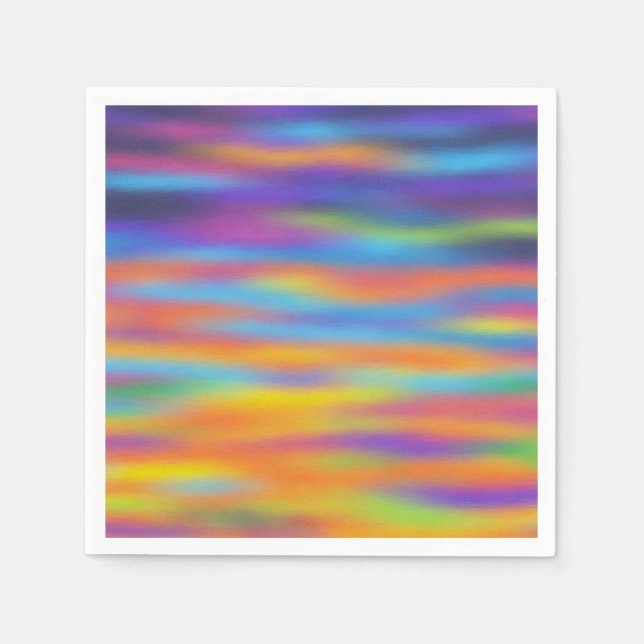 Serviette En Papier Abstrait Desert Sunset Sky Artwork (Devant)