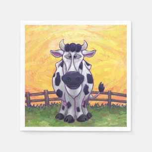 Serviette En Papier Accessoires Cuisine Cute Cow