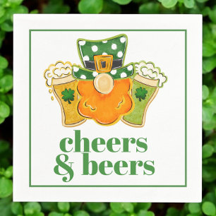Serviette En Papier Acclamations & Bières Leprechaun Saint-Patrick