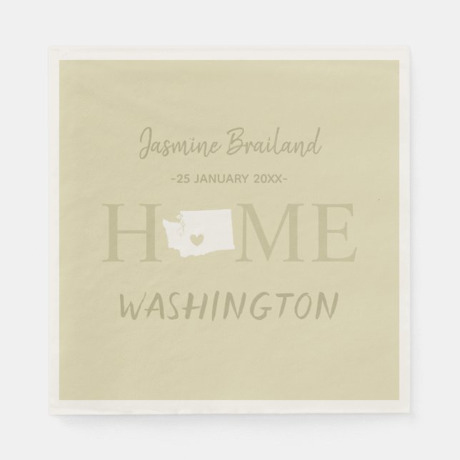 Serviette En Papier Accueil Etat de West Washington personnaliser le p (Devant)