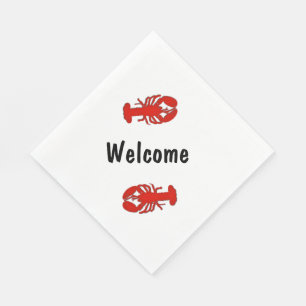 Serviette En Papier Accueil homard