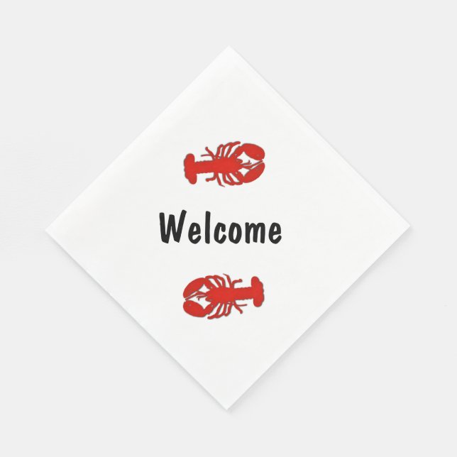 Serviette En Papier Accueil homard (Coin)