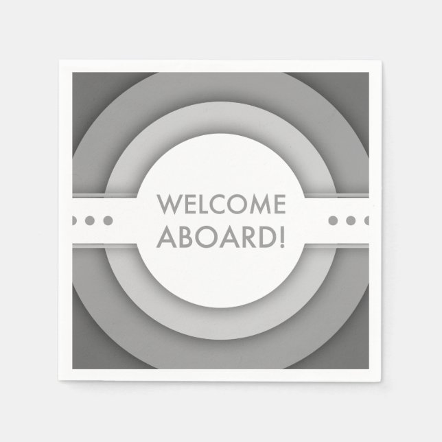 Serviette En Papier accueil rétro à bord (Devant)