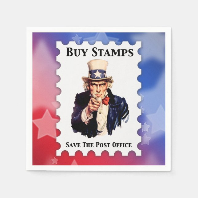 Serviette En Papier Acheter Des Timbres Enregistrer Le Bureau De Poste (Devant)
