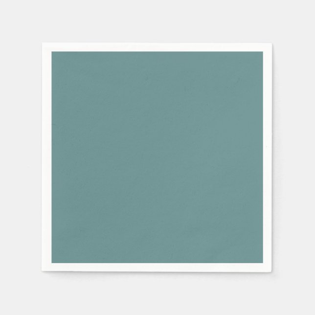 Serviette En Papier Acier Turquoise couleur solide (Devant)