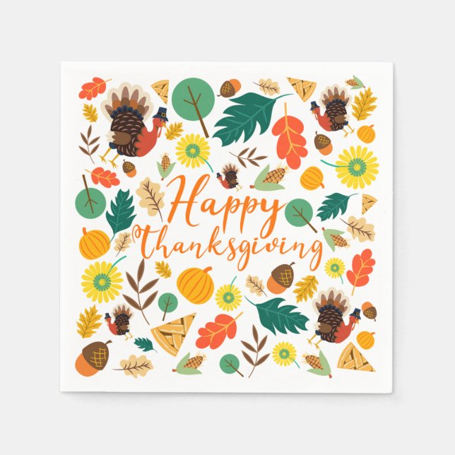 Serviette En Papier Action de grâces (Devant)