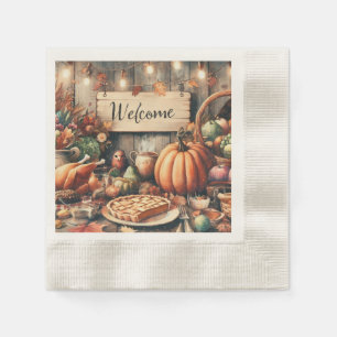 Serviette En Papier Action de grâces/Automne/Automne/Vintage