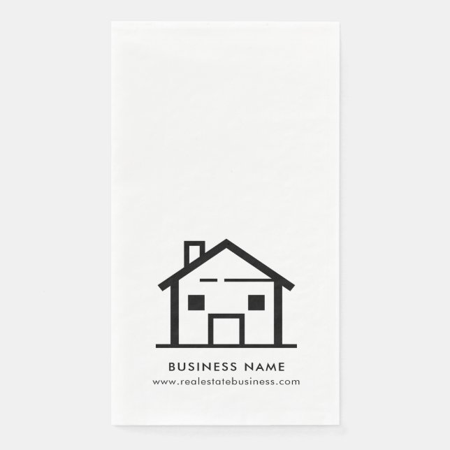 Serviette En Papier Activité de l'agent immobilier moderne (Devant)