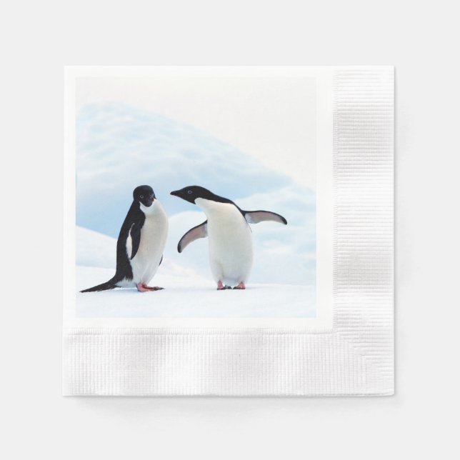 Serviette En Papier Adelie Penguins (Devant)