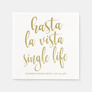 Serviette En Papier Adieu la vie de célibataire enterrement de vie de