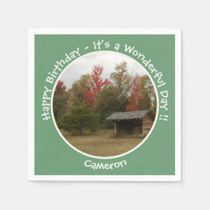 Serviette En Papier Adirondack Lean-to en automne Anniversaire Article