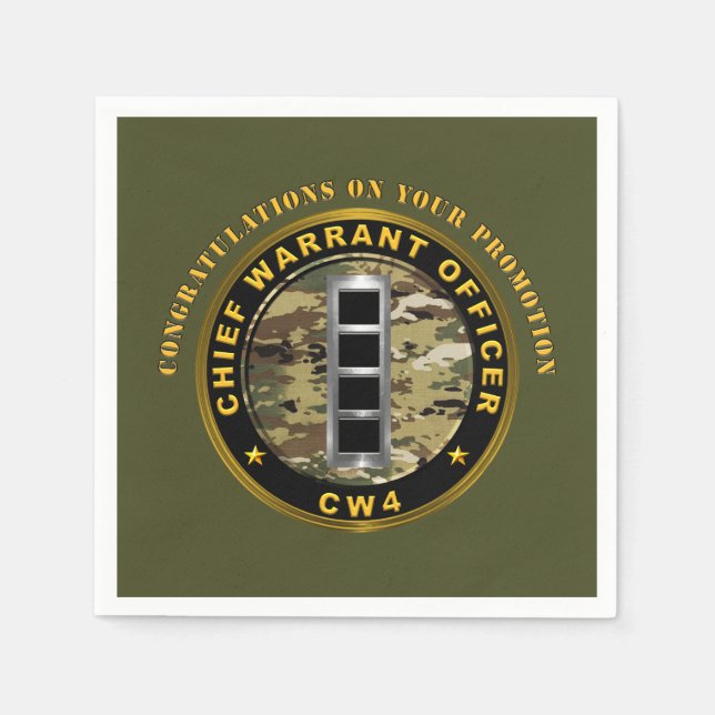 Serviette En Papier Adjudant-chef 4 (AC4)  Promotion   (Devant)