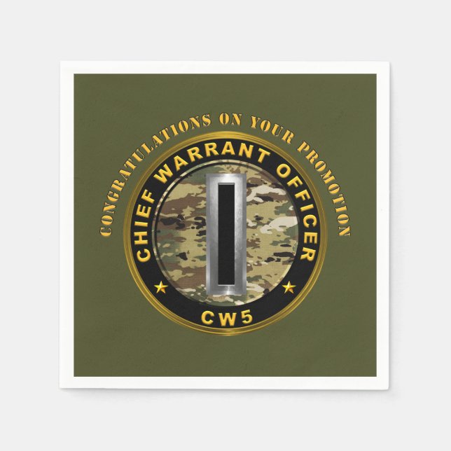 Serviette En Papier Adjudant-chef 5 (AC5)  Promotion   (Devant)