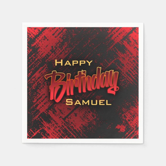 Serviette En Papier Ado Boy Anniversaire (Devant)