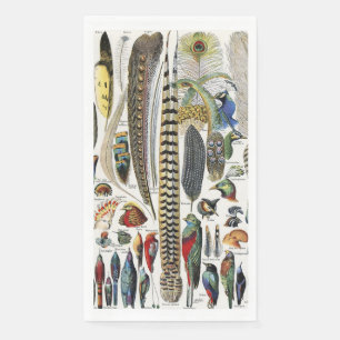 Serviette En Papier Adolphe Millot Dark Academia Vintage Plume d'Oisea