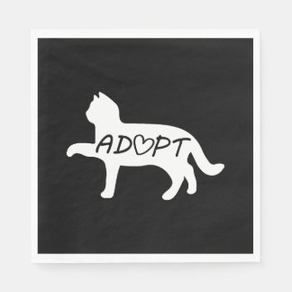 Serviette En Papier Adopt Cat   