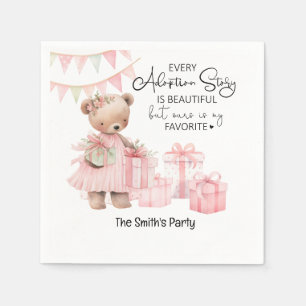 Serviette En Papier Adoption Foster Child Girl Pink thème party