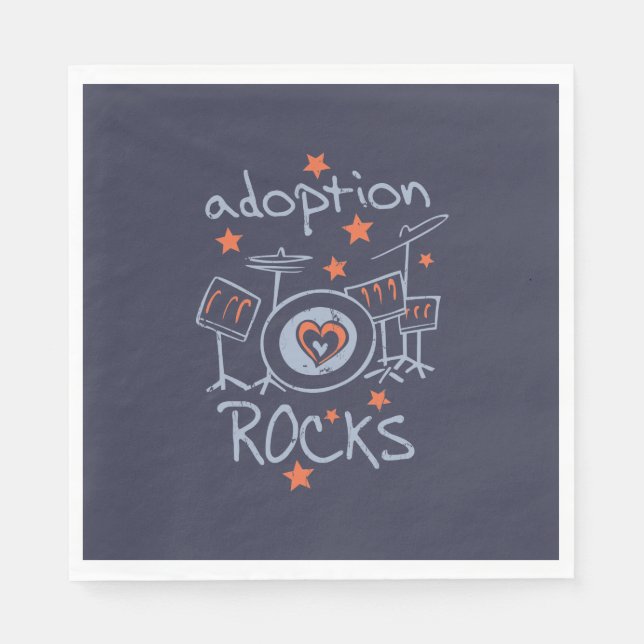 Serviette En Papier Adoption Rocks Party Napkin (Devant)
