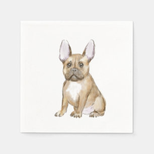 Serviette En Papier Adorable chiot bouledogue français