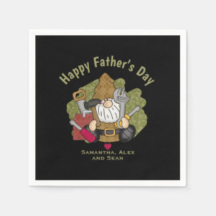 Serviette En Papier Adorable Handyman & Carpenter Garden Gnome