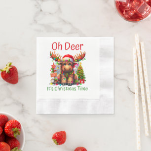Serviette En Papier Adorable orignal orignal de Noël avec Père Noël