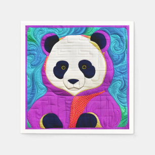 Serviette En Papier Adorable Petit Panda - Conception Plat