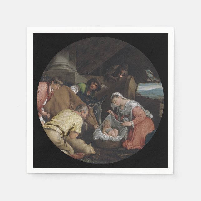 Serviette En Papier Adoration des bergers (Devant)