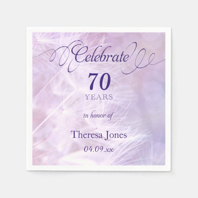 Serviette En Papier Adulte Anniversaire Fête Cocktail Standard Napkin (Devant)