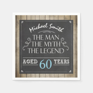 Serviette En Papier Adulte rustique de serviettes de légende de mythe