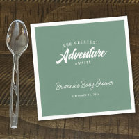 Adventure Await Forest Green Baby shower