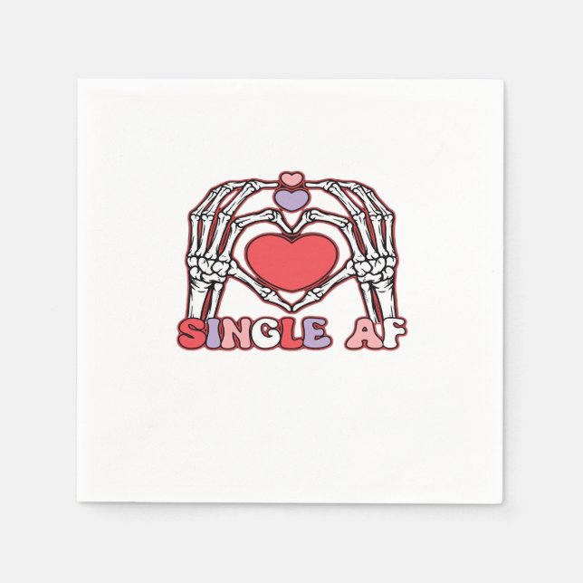 Serviette En Papier Af Skeleton Mains Valentines Classic (Devant)