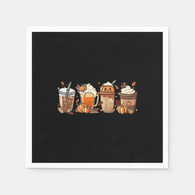 Serviette En Papier Affaire Coffee, Autumn Thanksgivi (Devant)