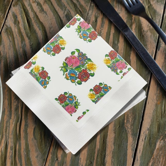 Serviette En Papier Affarian Floral - Kalocsai (Créateur téléchargé)