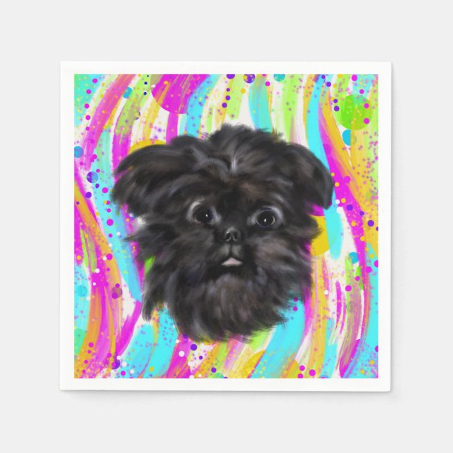 Serviette En Papier Affenpinscher (Devant)