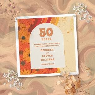 Serviette En Papier Affiche de bienvenue super du 50e anniversaire du
