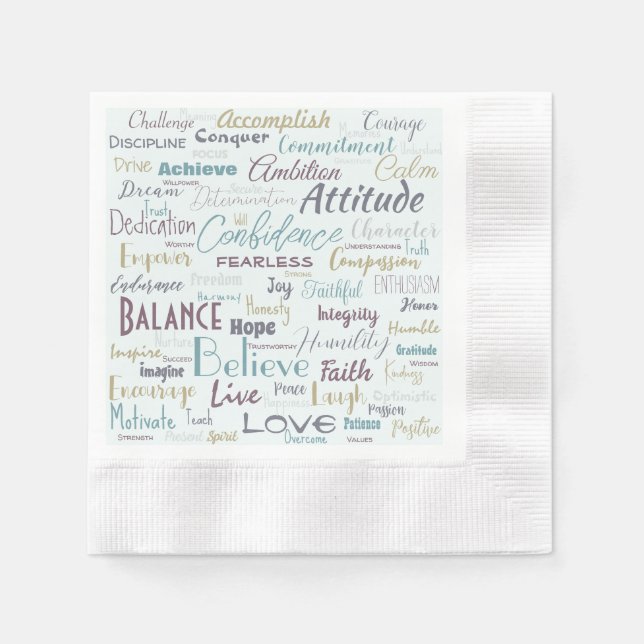 Serviette En Papier Affirmation (Devant)
