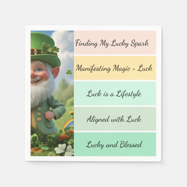 Serviette En Papier Affirmation de la Saint-Patrick (Devant)