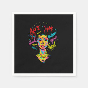 Serviette En Papier African Queen Strong Woman Black History Mois Pro