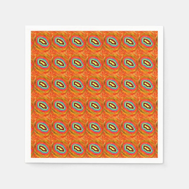SERVIETTE EN PAPIER AFRO ART DESIGN ABSTRAIT (Devant)