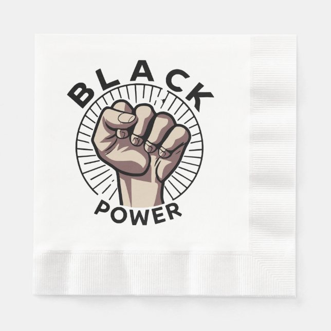 Serviette En Papier Afrocentrique Black Power (Devant)