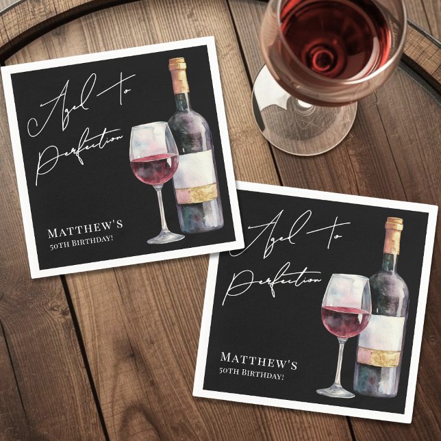 Serviette En Papier Aged To Perfection Birthday Party (Aged To Perfection Birthday Party Napkins)